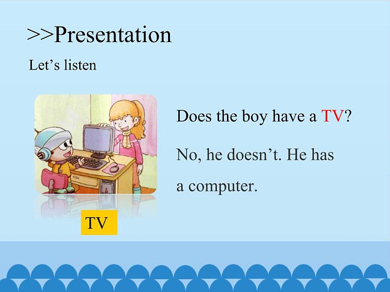 科普版（三年级起点）小学英语五年级上册 Lesson 3   A computer has a keyboard   课件第6页