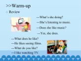 科普版（三年級(jí)起點(diǎn)）小學(xué)英語五年級(jí)上冊(cè) Lesson 5   What does he like  課件1