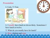 科普版（三年级起点）小学英语五年级下册 Lesson 9   Do you always have lunch at twelve   课件1