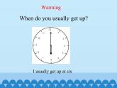 科普版（三年級(jí)起點(diǎn)）小學(xué)英語(yǔ)五年級(jí)下冊(cè) Lesson 11   When do you usually get up   課件