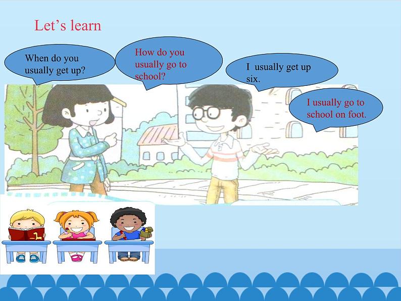 科普版（三年级起点）小学英语五年级下册 Lesson 11   When do you usually get up   课件07