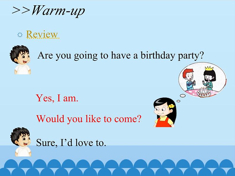 科普版（三年级起点）小学英语六年级上册  Lesson 1   Are you going to have a birthday party   课件102