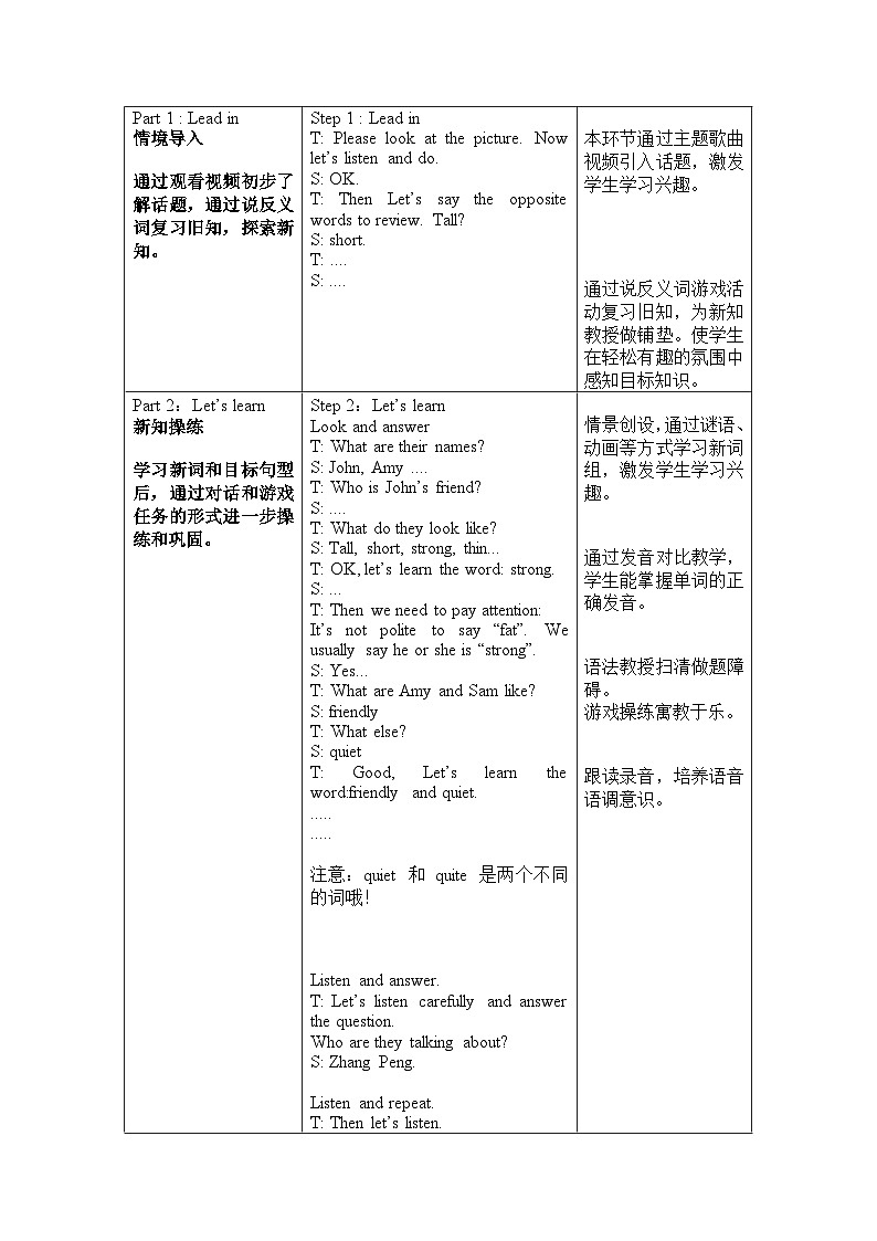 人教PEP版英语四年级上册 Unit 3 Part A Let's learn & Let's chant 同步课件+同步练习+同步教案+导学案02