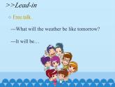 科普版（三年级起点）小学英语六年级上册  Lesson 3   It will be sunny this Sunday   课件1