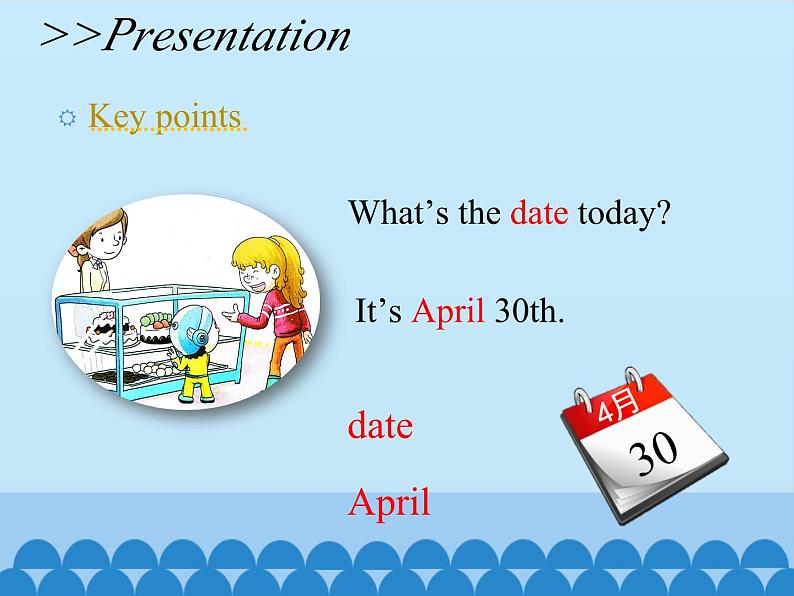 科普版（三年级起点）小学英语六年级上册  Lesson 7   What's the date today  课件05