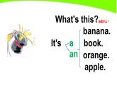 接力版（三年级起点）小学英语三年级上册 Lesson 7   It's an apple.  课件1