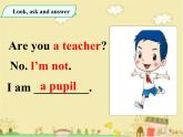 接力版（三年级起点）小学英语三年级上册  Lesson 12   Are you a teacher？  课件1