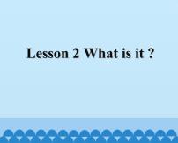 小学英语接力版四年级上册Lesson 2 What is it?课文ppt课件