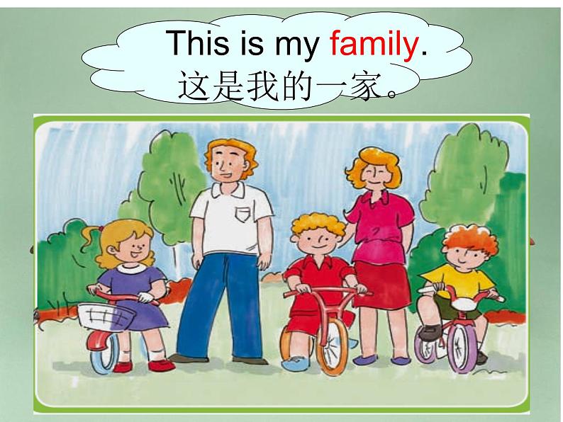 接力版（三年级起点）小学英语四年级上册  Lesson 7   This is my family.  课件205