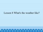 接力版（三年级起点）小学英语四年级上册  Lesson 8   What's the weather like？  课件