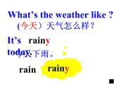 接力版（三年级起点）小学英语四年级上册  Lesson 8   What's the weather like？  课件1