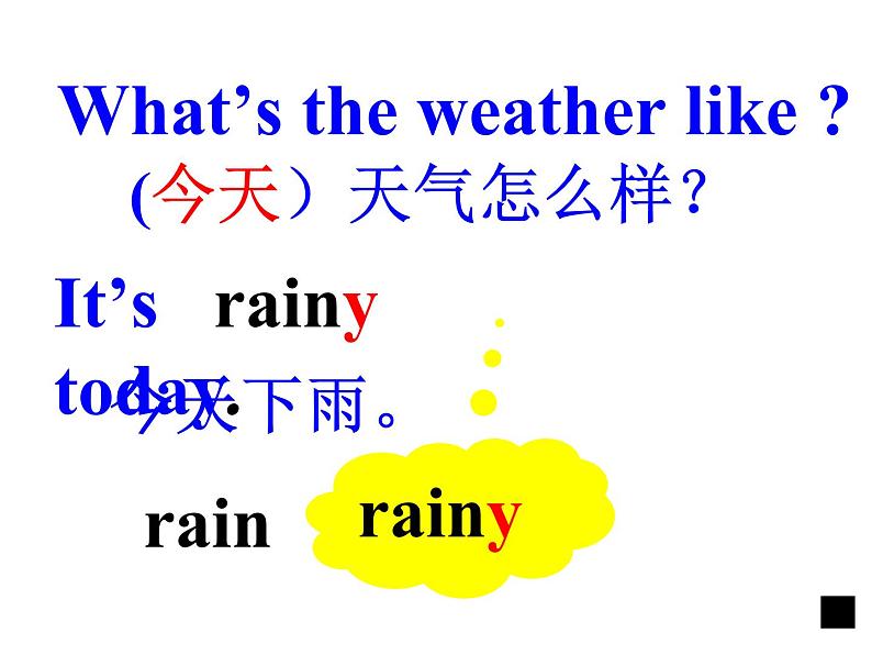 接力版（三年级起点）小学英语四年级上册  Lesson 8   What's the weather like？  课件105