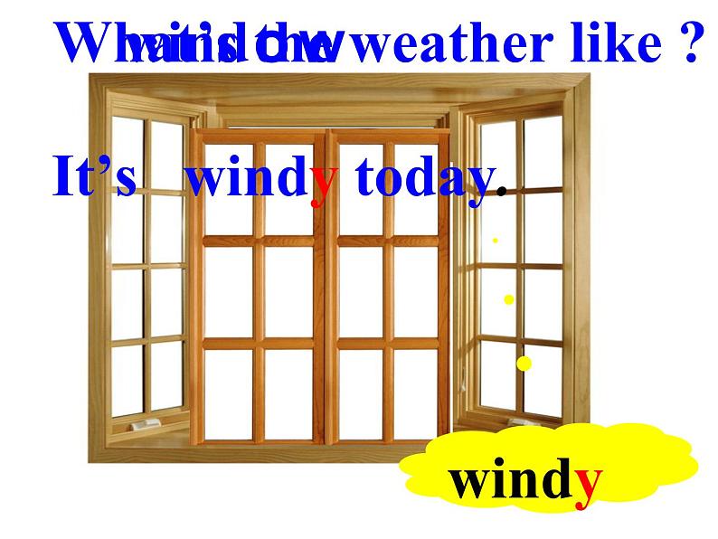 接力版（三年级起点）小学英语四年级上册  Lesson 8   What's the weather like？  课件107