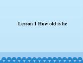 接力版（三年级起点）小学英语四年级下册  Lesson 1   How old is he？  课件1