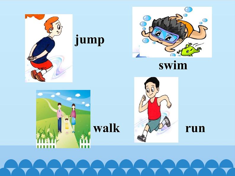 接力版（三年级起点）小学英语四年级下册  Lesson 8   I can swim.  课件02