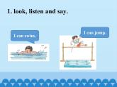 接力版（三年级起点）小学英语四年级下册  Lesson 8   I can swim.  课件1