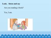 接力版（三年级起点）小学英语五年级上册 Lesson 10   Are you reading a book？ 课件