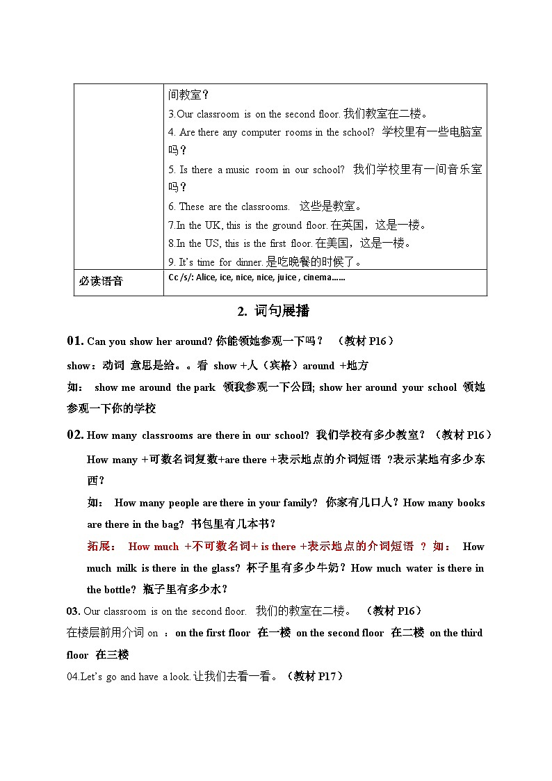 【期中重难点】译林版英语五年级上册--Unit2《A new student》教材重难点讲学案02