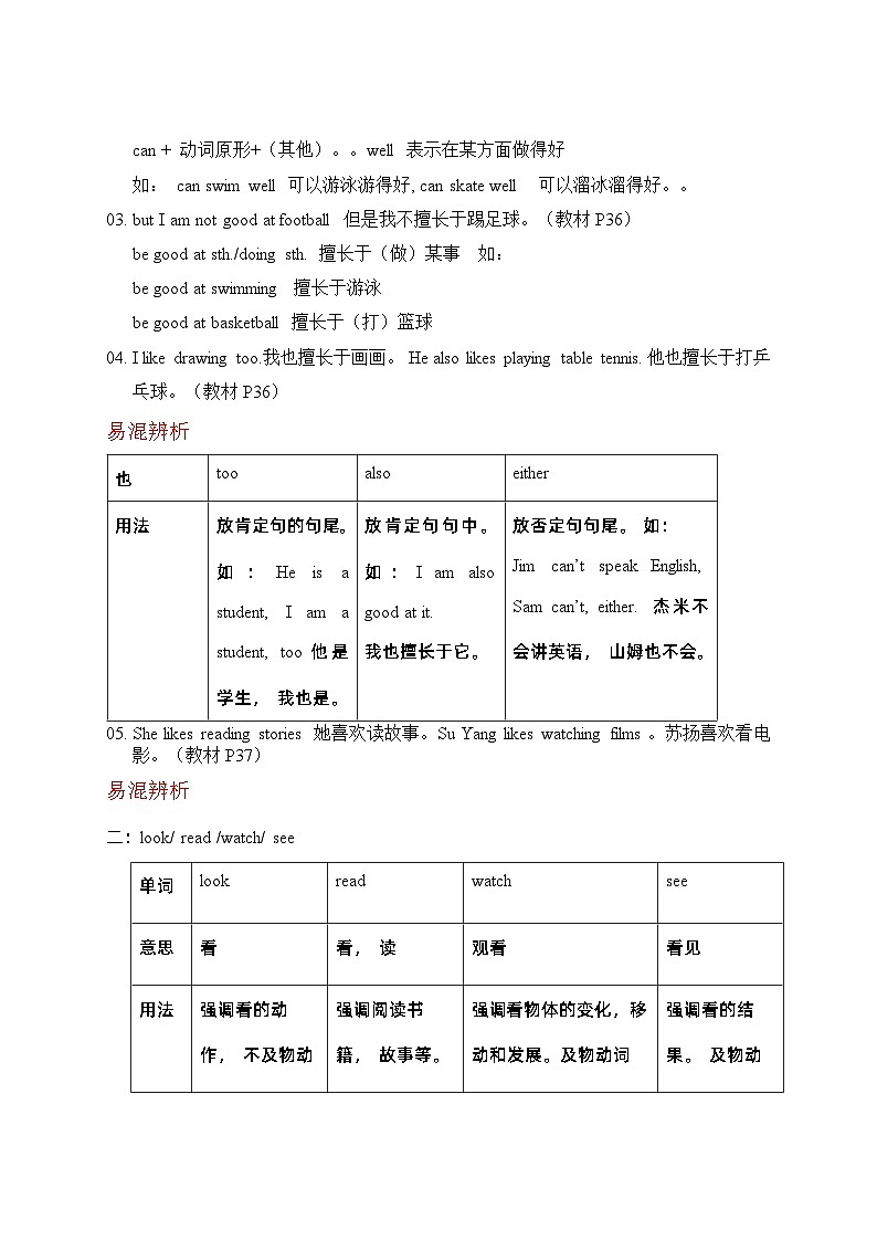 【期中重难点】译林版英语五年级上册--Unit4《Hobbies》教材重难点讲学案03
