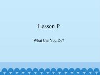 英语三年级下册Lesson P What can you do?教案配套ppt课件