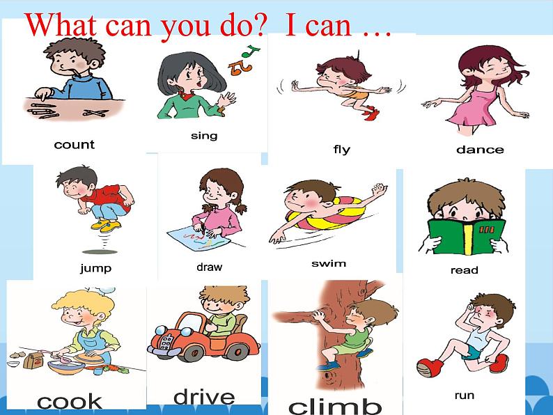 川教版（三年级起点）小学英语三年级下册  Lesson P  What Can You Do  课件第3页