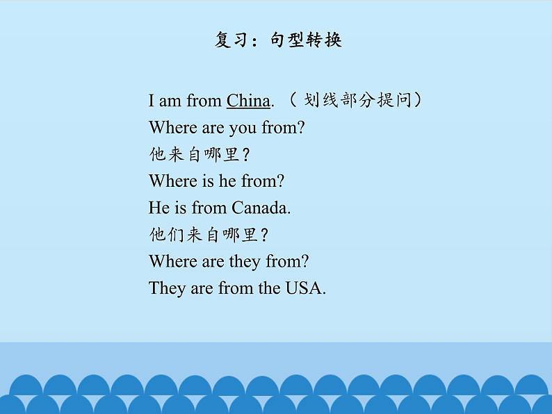 川教版（三年级起点）小学英语四年级上册   Unit 1  Lesson 2  Where Are You from   课件第3页