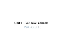 人教版 (PEP)三年级上册Unit 4 We love animals Part A背景图ppt课件