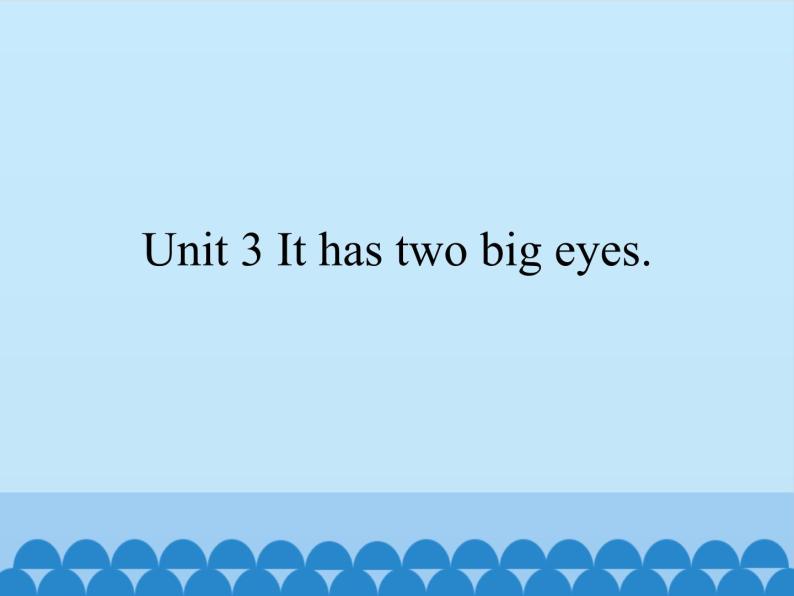 湘鲁版（三年级起点）小学英语三年级上册  Unit 3 It has two big eyes.   课件01