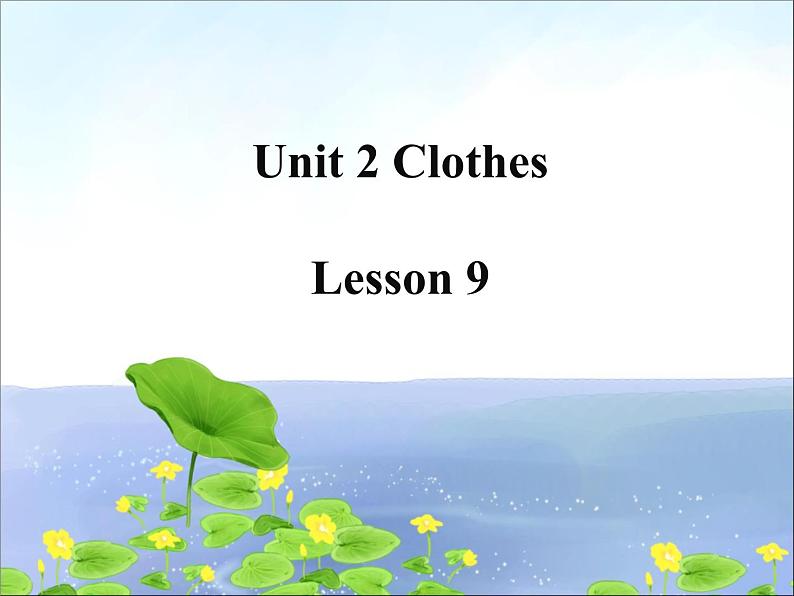 清华大学版小学英语二年级上册  UNIT 2 CLOTHES LESSON 9   课件01