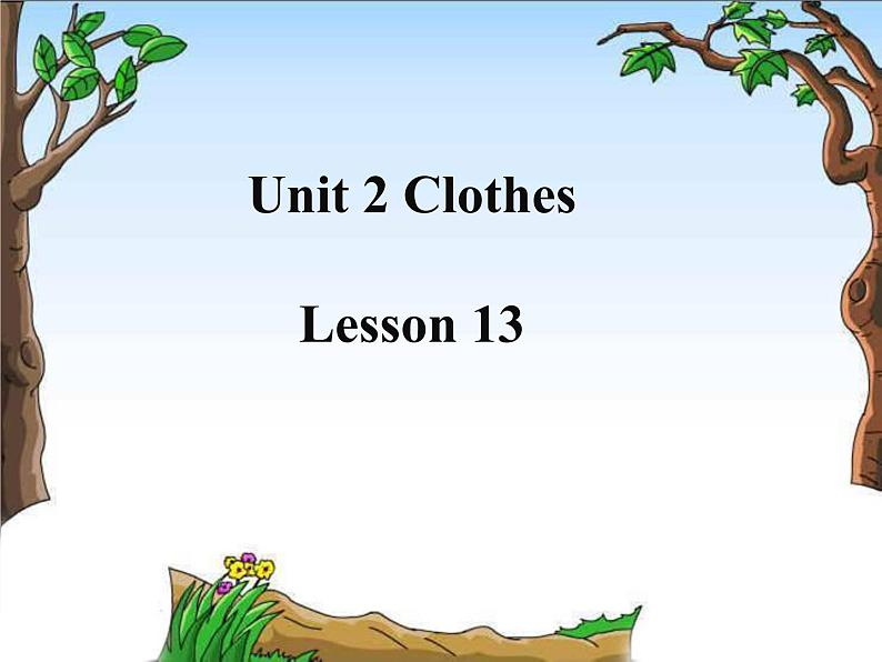 清华大学版小学英语二年级上册  UNIT 2 CLOTHES LESSON 13   课件01