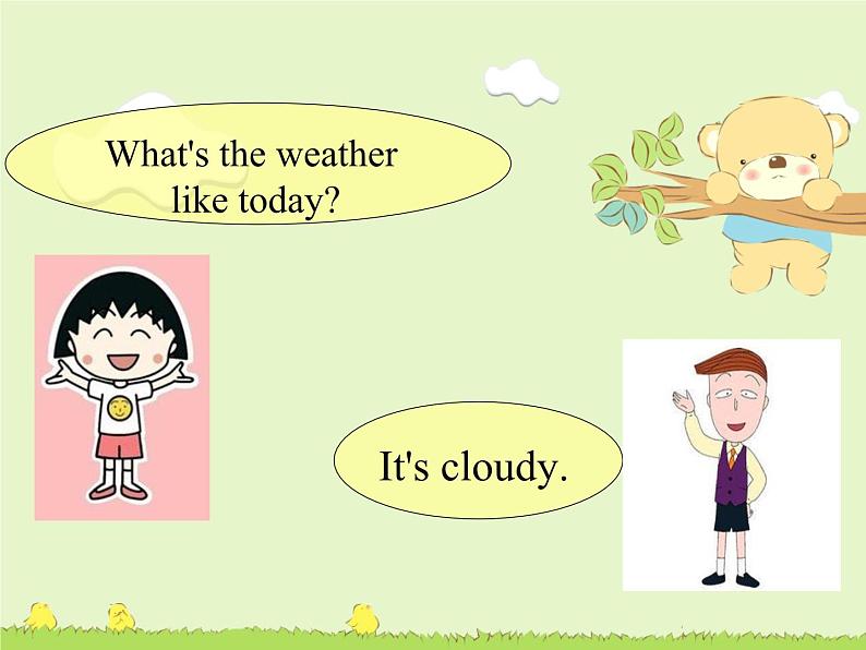 清华大学版小学英语二年级上册  UNIT 3 WEATHER LESSON 17   课件08