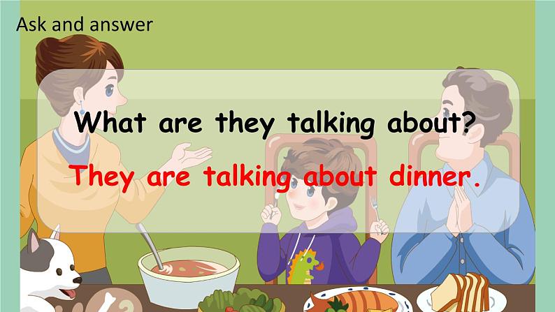 人教版 PEP小学英语四年级上册Unit 5  Dinner's ready Part A Let's talk& Let’s survey课件PPT08