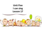 北京版小学一年级英语上册   UNIT FIVE  I CAN SING-Lesson 17    课件2