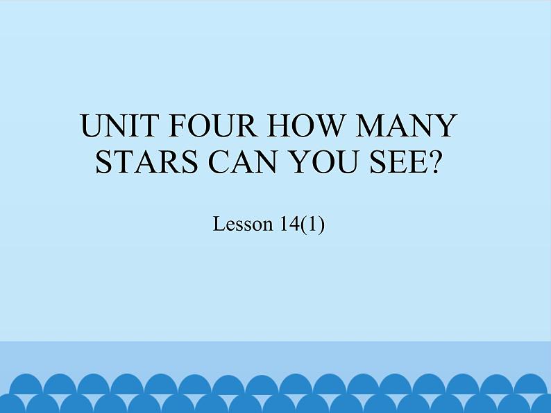 北京版小学一年级英语下册  UNIT FOUR Lesson 14   课件01