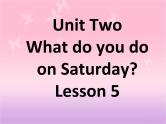北京版小学二年级英语上册   Unit Two What do you do on Saturday Lesson 5   课件