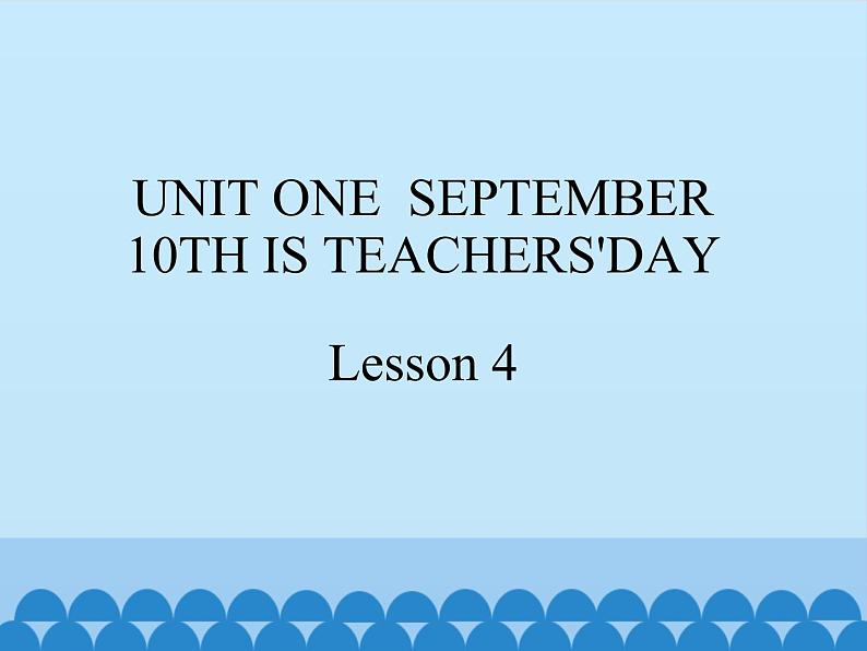 北京版小学三年级英语上册  UNIT ONE  Lesson 4   课件01