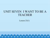 北京版小学三年级英语下册 UNIT SEVEN  I WANT TO BE A TEACHER-Lesson 23   课件