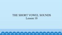 小学英语Unit 2 The short vowel sounds备课课件ppt