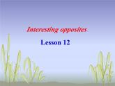 清华大学版小学英语三年级下册  UNIT 2 INTERESTING OPPOSITES-LESSON 12  课件