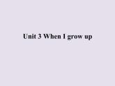清华大学版小学英语四年级下册  UNIT 3 WHEN I GROW UP…   课件