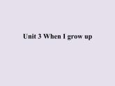 清华大学版小学英语四年级下册  UNIT 3 WHEN I GROW UP…   课件