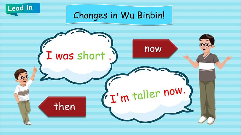 人教PEP版六年级下册英语 Unit 4 Then and now PB let 's learn 课件第3页