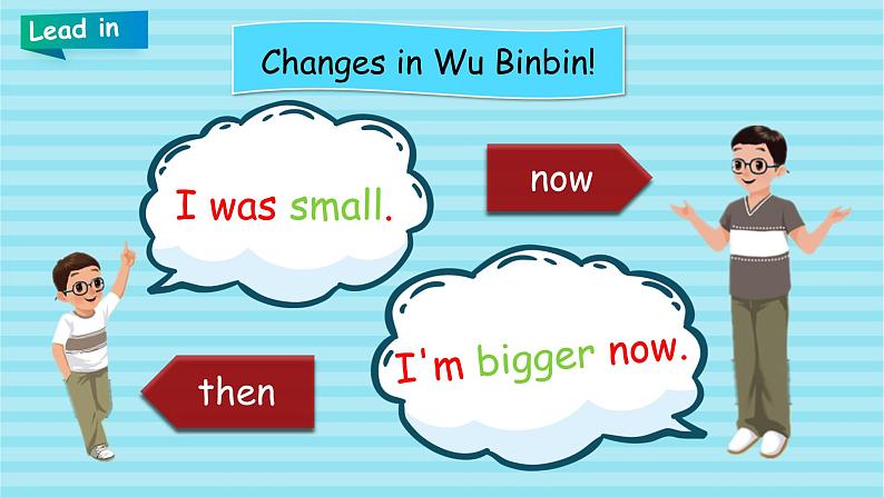 人教PEP版六年级下册英语 Unit 4 Then and now PB let 's learn 课件第4页