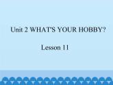 清华大学版小学英语五年级下册 UNIT 2  What's your hobby lesson 11    课件