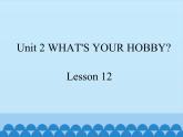 清华大学版小学英语五年级下册 UNIT 2  What's your hobby lesson 12    课件