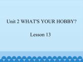 清华大学版小学英语五年级下册 UNIT 2  What's your hobby lesson 13    课件