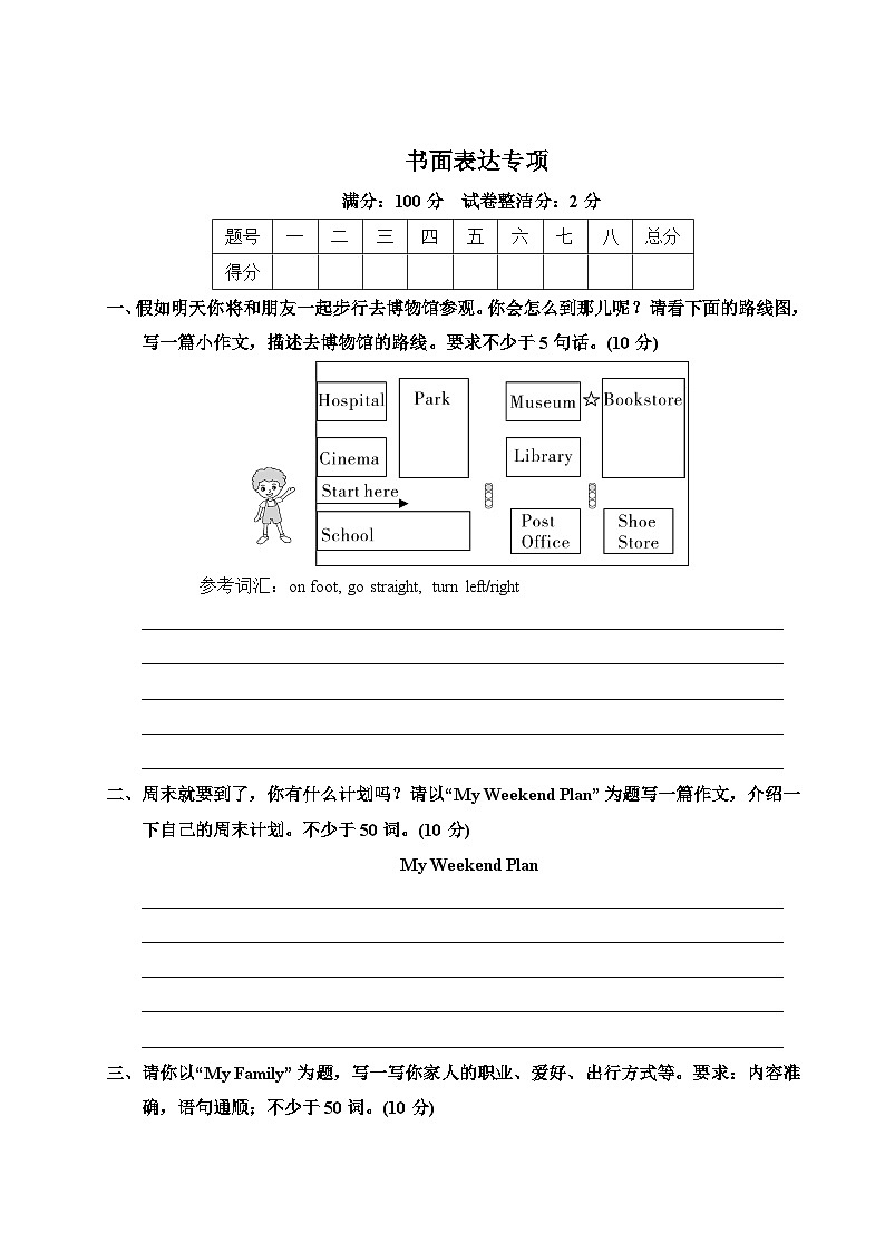 人教版六年级英语上册书面表达专项讲解PPT01