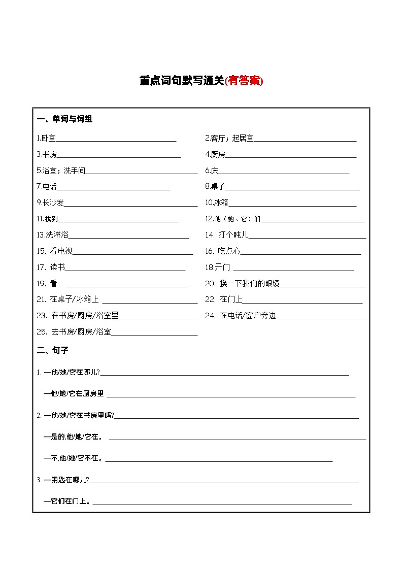 Unit4必备知识（复习讲义）-四年级英语上册单元速记·巧练（人教PEP版）02