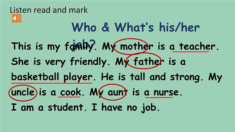 人教版 PEP小学英语四年级上册Unit 6 Meet my family! PB Read and write& Let's check& C Story time课件PPT08