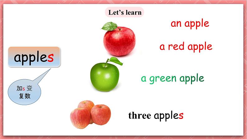 川教版英语三上 Lesson R《Apple,Apple,I Like You》课件+教案+练习+素材07